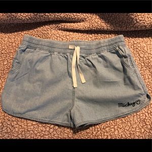 Junk Food Disney Mickey Embroidery Shorts